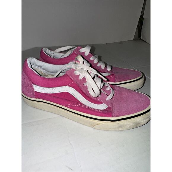 Unisex Vans Old Skool Classic Hot pink Pink White Womens 7.5 Mens 6 - Picture 4 of 10